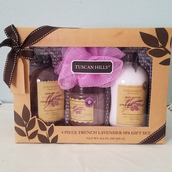 4 Piece French Lavender Spa Set - Picture 1 of 4